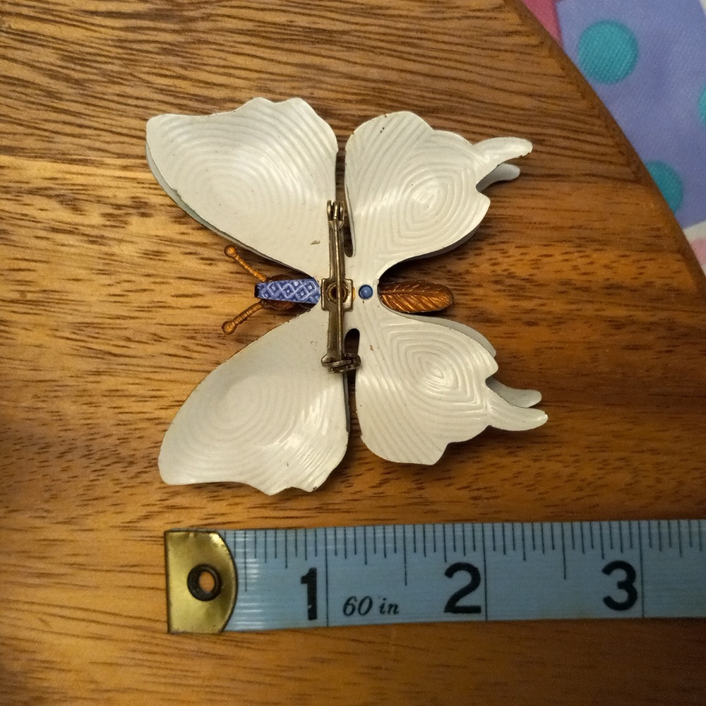 Vintage 1960s BUTTERFLY Pin Brooch - Picture 6 of 7
